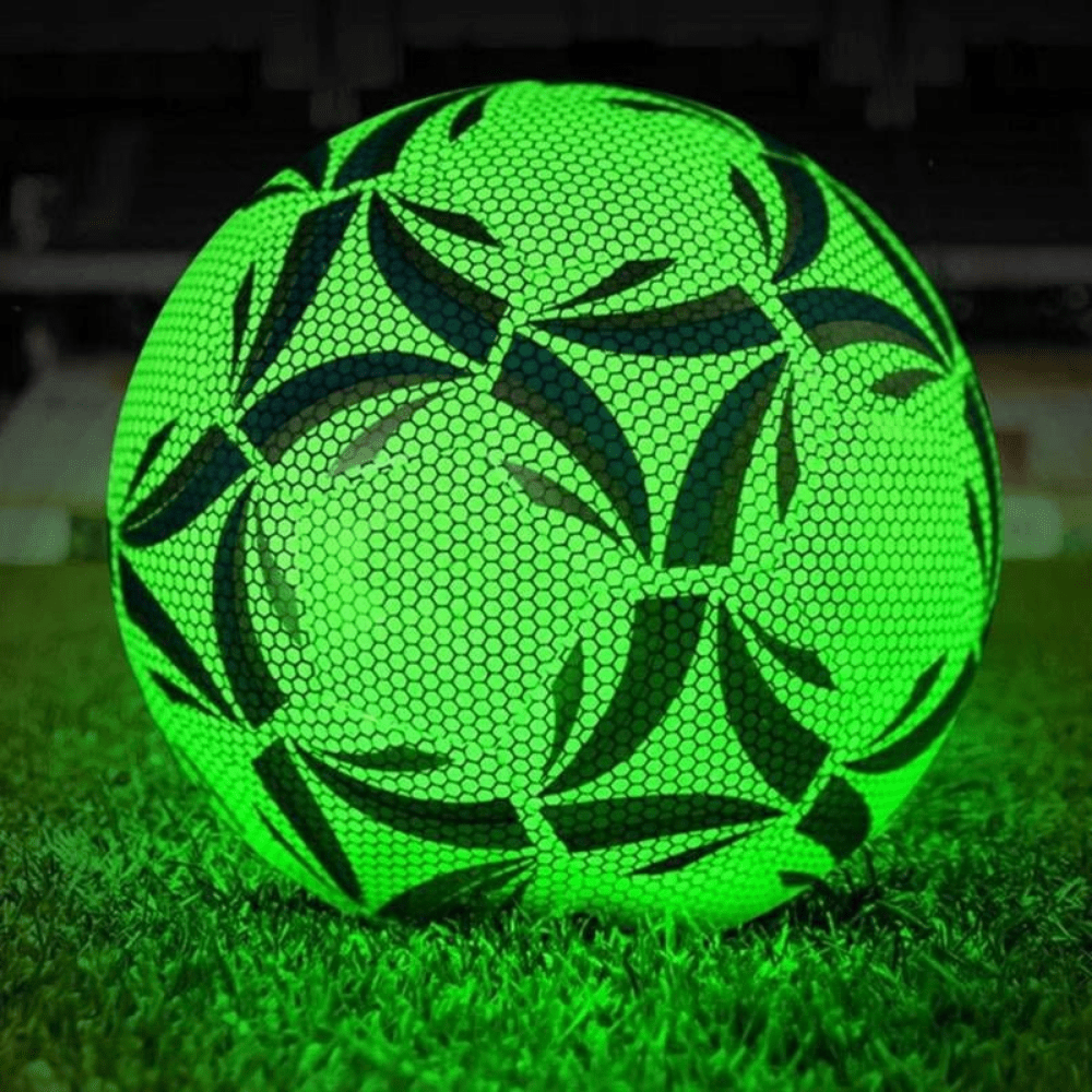 Glow in the Dark Soccer Ball + Durable Hand-Stitched Design + Night Play + Illuminated Outdoor Fun 0